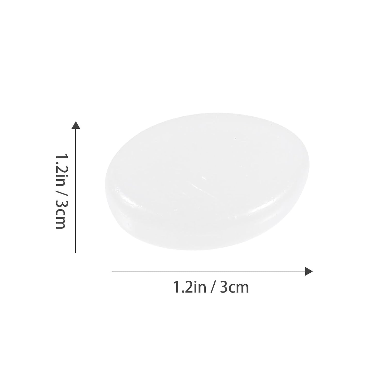 100pcs Glow in Dark Pebble Stones White Color