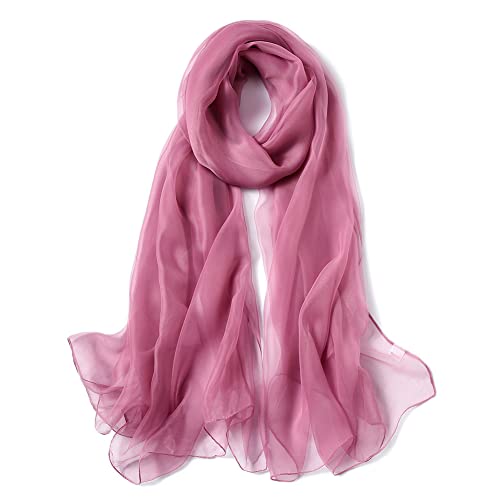 K-Elewon Silk Feeling Scarf Solid Color Fashion Scarves Wrap Long Shawls for Women