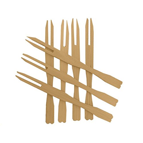 janilec bambú Buffet Tenedor 3,5 "9 cm  1000 unidades