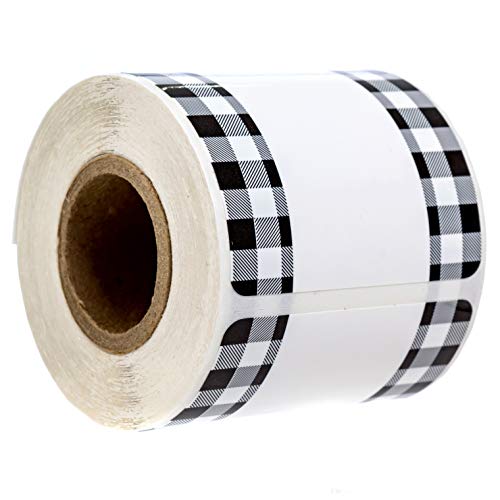 Buffalo Plaid Write On Pantry Labels / 100 Reusable Storage Labels/Organization Labels/Water Resistant/Food & Spice Jar Labels for Pantry Organization