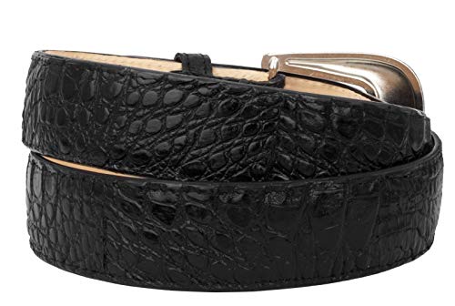 El Presidente - Mens Black Alligator Pattern Western Cowboy Belt Leather2