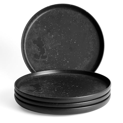 Fyrklövern Disney Micky Maus Teller Schwarz 28 cm – 4er Set...