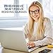 COJWIS Multifocus Progressive Reading Glasses for Women - 4 Pack Bifocal Computer/Book Readers Blue Light Blocking With Spring Hinge(4 Mix,3.0x)