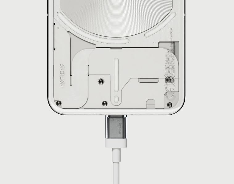 Image of Miracase Charger Compatible with Nothing Phone 2A Fast Charging Cable with C to C Connector Compatible with Nothing Phone 2A|Nothing Phone 2|Nothing Phone 1,White