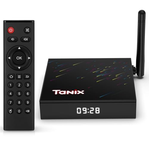 Android 12.0 TV Box, Android TV Box Allwinner H618 Quad Core 4GB RAM 32GB ROM Support 2.4Ghz/5.0Ghz WIFI BT5.0 10/100M Ethernet 4K HDMI 2.0 DLNA 3D TV Box