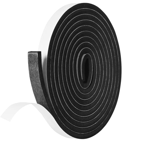 Image of Self Adhesive Foam Tape Weatherstrip 1 /2In x 1 /4In x 8.5Ft High Density Foam Insulation Strips for Door and Window Sound Isolation Soundproofing