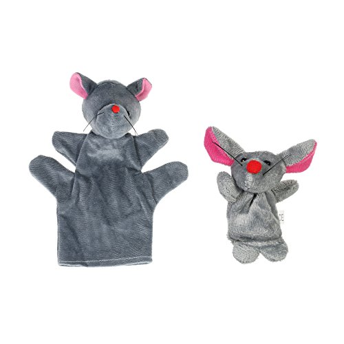 VOOCHIE Animais fantoches de mão fantoches de dedo hora da história conjunto de fantoches educativos
