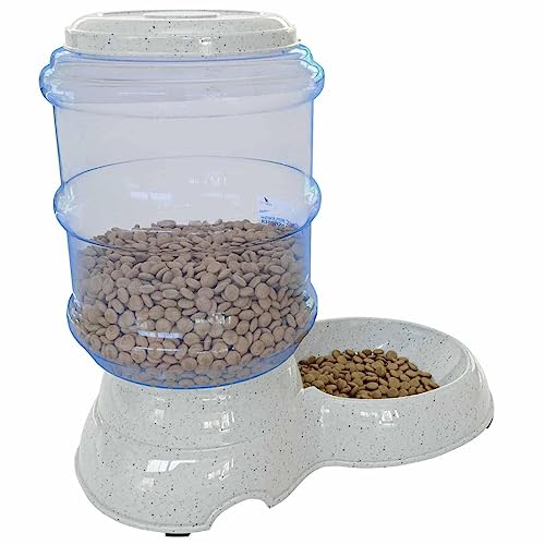 Prachit Pet Feeder Food Dispenser for Dogs Cats Automatic Replenish Dry Food Storage Container Bowl for Small Medium Breed Dog Cat Animal Feeding Watering Fountain Supplies