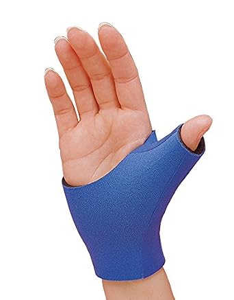 Rolyan Neoprene Pull On Thumb Support, Wrist Compression Sleeve, Thumb Support, Thumb Brace Maximum Hand Function, Brace Support for Thumb Sprains and Strains from Sports Injuries, Left, Medium