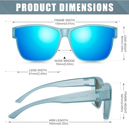 Image of Polarized Sunglasses Fit Over Glasses for Women Men