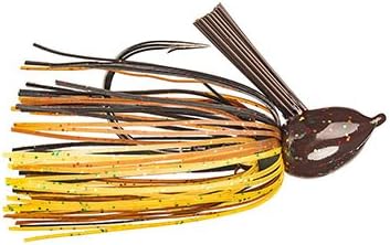 Strike King Lures Hack Attack Fluoro 5/0 Hook 1/2 oz Black/Brown Amber Flipping Jig (Per 1)