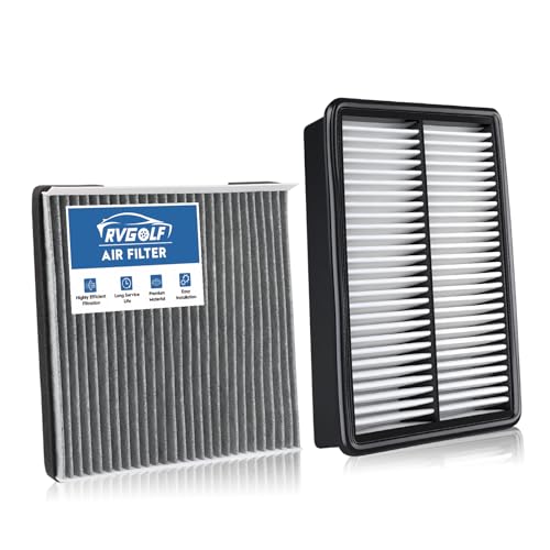 RVgolf Engine+Cabin Air Filters Kit Fit for 2020-2025 2026 Kia Telluride 3.8L 2019-2020 Hyundai Santa Fe 2.0L 2.4L Engine Air Filter Set Automotive Accessories Replacement 971333M000 CA11943