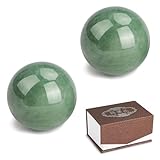 Baoding Balls Green Jade MassageTool for Hand, Shoulders, Neck, Back, Foot Deep Tissue, Muscle Knots, Yoga and Myofascial Release