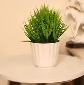 Litleo Artificial Plants Plastic Fake Green Plant for Home Decor Office Desk Shower Room Decoration Faux Plants Indoor (White,