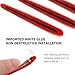 Ferianl 8PCS 3D Carbon Fiber Car Door Handle Protector Sticker, Universal Auto Door Handle Anti Scratch Cover Guard, Car Outdoor Safety Reflective Strips, Paint Guard Protective Films(Red)