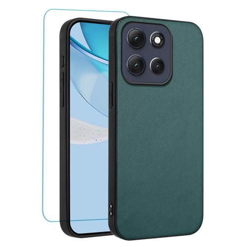 Coque Moto G86 5G antichoc fine avec protecteur d'écran intégré vert