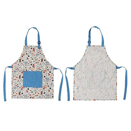 Grembiule da Pittura Leone per Bambini Set da Cuoco per Bambini Grembiule da Cucina Grembiule da Pittura per Bambini Impermeabile Regolabile Con Tasca e 2 Maniche, per Ragazzi Ragazze (2-5 Anni