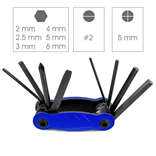 Fahrrad-Reparatur-Werkzeug-Kit Fahrrad-Werkzeug-Reparatur-Set Sechskant-Speichen-Fahrrad-Schraubendreher Stahl-Fahrrad-Multifunktionswerkzeug (Color : A)