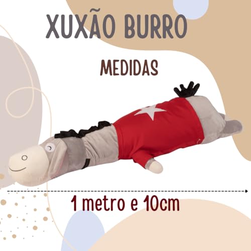 Xuxão Almofada Travesseiro Corpo Burrinho Abraçar Camiseta Removível (Cinza)