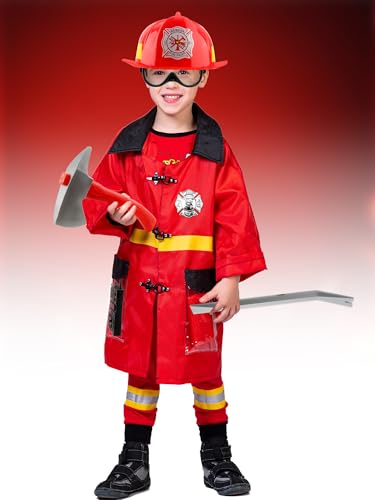 Disfraz de bombero infantil de 12 piezas miniatura 7