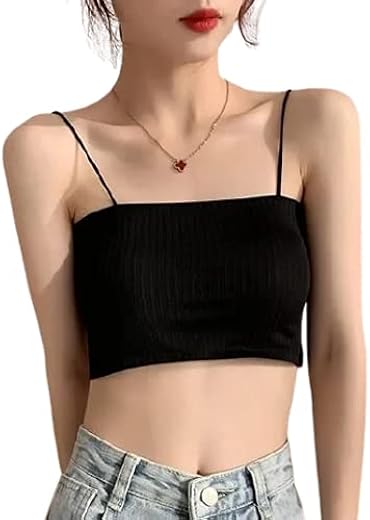 DAVINA FASHIONS spagettie Strap Tank top Bralette for Women's Girls Free Size fits Upto 34 Bust
