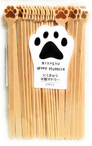 にくきゅう 木製マドラー