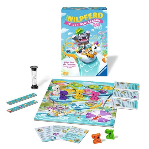 Ravensburger 22361 - Das Nilpferd in der Achterbahn Kids - Gesellschaftsspiel für Kinder und Familien ab 7 Jahren, für 3-6 Spieler - Partyspiel, Silvesterspiel, Kinderspiel – Bild 4