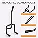 INCLY 50 Pack Black Pegboard Hooks, 2 Inch Metal Peg Board Hooks Accessories, Peg Board Tool Hangers Fit for 1/8“ and 1/4