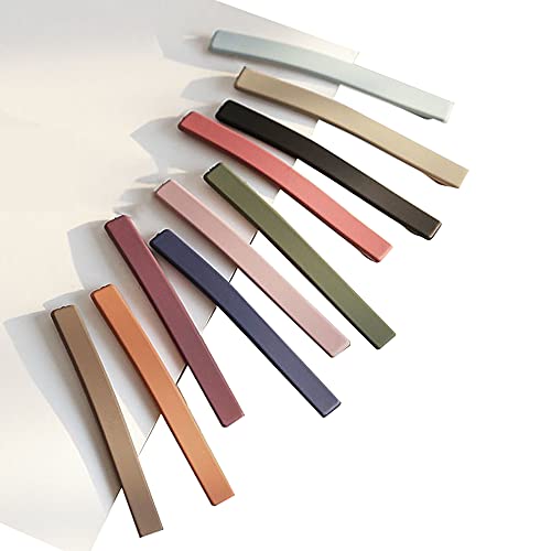10 PCS Pinza Para el Cabello, Horquillas para Niñas y Mujeres, horquilla de metal, duradera,Diez colores(6.7cm*0.7cm) Cover