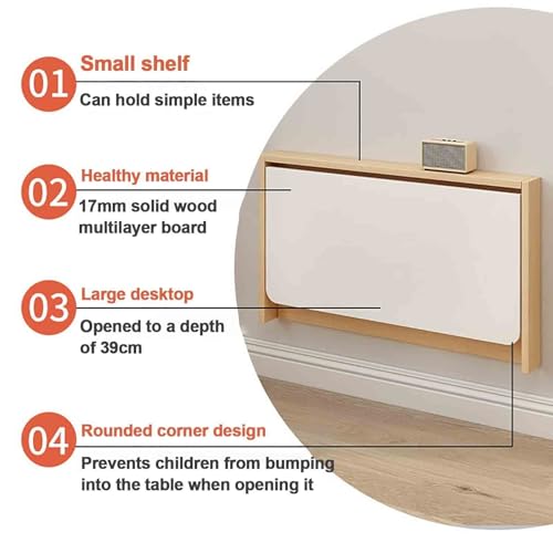 Table murale rabattable en bois massif : l'établi pliant compact - 6