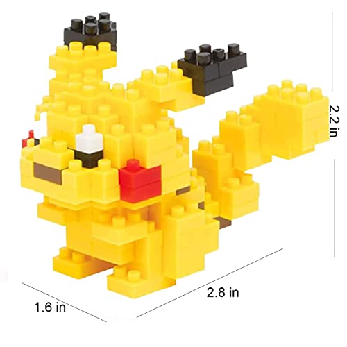 4-Sets 3D Mini Cute Anime Figures Collection Toys Kit Gifts For,Pocket Monster Micro Building Building Blocks Sets For Adults And Kids #TOP1