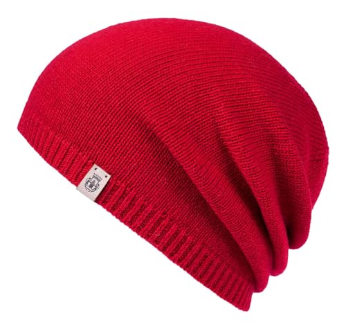Roeckl Cap Essentials Beanie bonnet rouge chaud pour l'hiver urbain