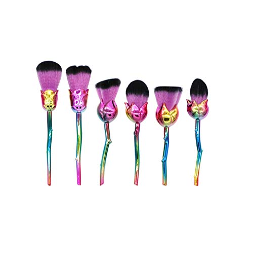 Kit pinceaux de maquillage 8 pièces avec étui de transport et poils synthétiques végans