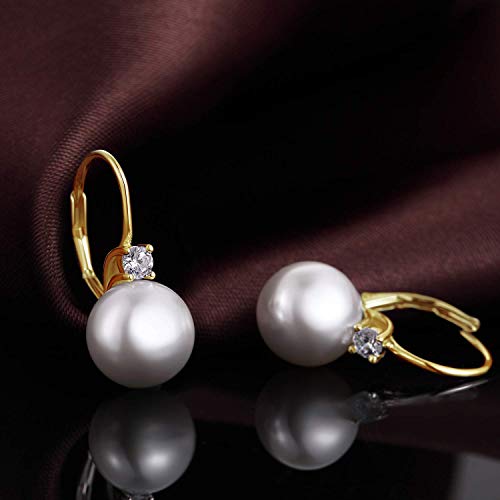 Boucles d'oreilles perle argent sterling pour femme chic - 4