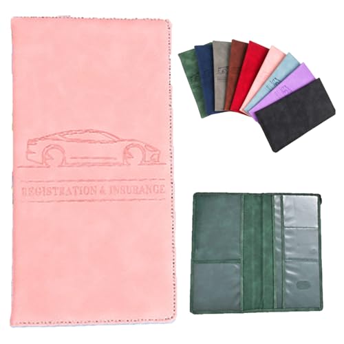 Emboadlie Car Registration Holder, Car Registration & Insurance Card Holder, Vehicle Registration Holder With Great Size and Something That’s Always Worth Having in The Car (Y)