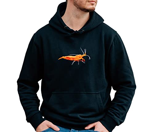 GARNELEN4YOU® Hoodie | gestickter Garnelen-Pullover | aus nachhaltiger Produktion | Shrimp Merch | Stick Made in Germany | Damen/Herren/Unisex (L) Cover