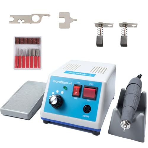 Zmtfqymx Upgraded Marathon-4 Micromotor H37L1 Micromotor Handpiece 0-35 000 RPM Micro Motor for Woodcarving Silicone Glasswork Artware Ceramics Jewelry & DIY Crafts