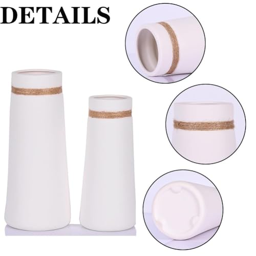 Vase de cylindre mat blanc pour sublimer vos bouquets de fleurs