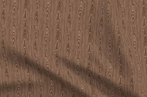 Spoonflower Fabric - Brown Forest Bark Woodgrain Printed on Petal