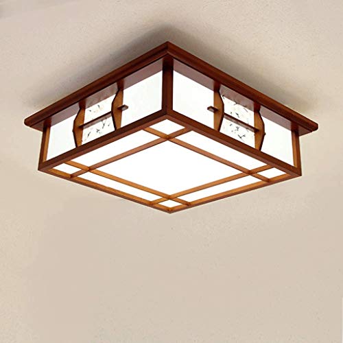 Plafond suspendu en bois LED moderne pour salle à manger et cuisine design épuré