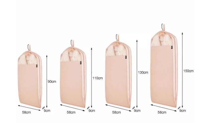 Clothes Cover 2 Pack Garment Bags with Clear Window for Hanging Clothes Storage Travel Suit Bags Suit Bags (Color : A, Size : 58 * 110cm)2