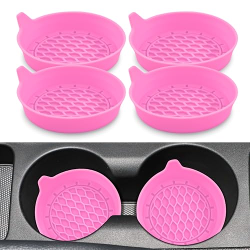 4 piezas protectores de portavasos para carro en silicona miniatura 1