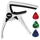 NIUBIER Guitar Accessories Guitar Capo Quick Change Acrylic Capo for Acoustic Guitar Ukulele Capos for Classical E Guitar, Banjo and Mandolin