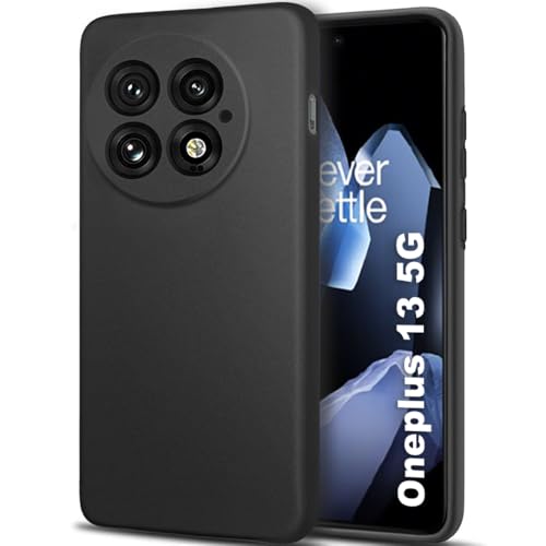 Image of TheGiftKart Sleek Back Cover Case for OnePlus 13 5G | Slim Fit Protective Design | Ultra Matte Finish | Camera Protection Bump | Soft Silicon Back Cover Case for OnePlus 13 5G (Silicone, Black)