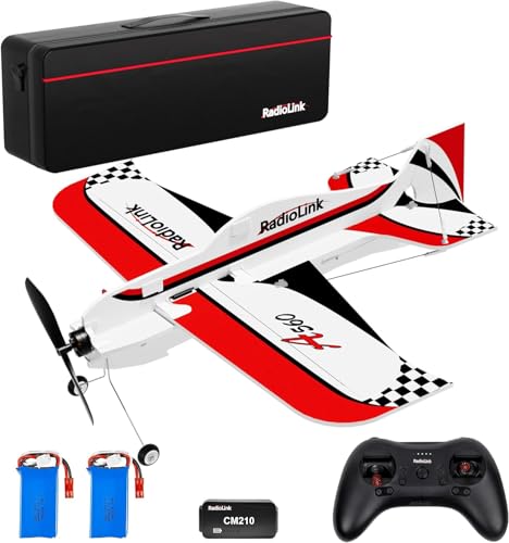 Radiolink A560 Ready to Fly (RTF) 3D RC Airplane 580mm with Byme-A Gyro FC, 6 Flight Modes, Brushless Motor 15A ESC Plane, T8S Transmitter & R8XM Voltage Telemetry RX for Beginner or Experienced