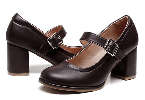 Image of VenusCelia Women's Mary Jane Pump Heeled Shoe | Party Shoes