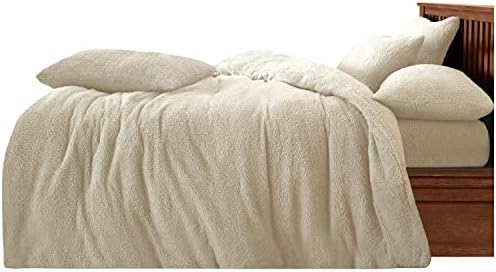 GC GAVENO CAVAILIA Fluffy Duvet Cover Set With Matching Pillowcases, Teddy Fleece Bedding Sets King Size, Cuddly Bed Covers, Navy