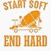 CafePress Start Soft End Hard Concrete Finisher Men Magnets 2.25