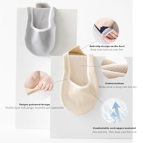 Thin No Show Socks Women Low Cut Non Slip Nylon Liner Socks Invisible Flats Thin Socks Skin Friendly Lightweight2