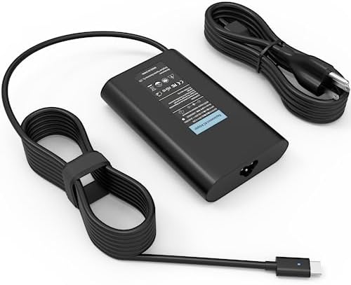 65W USB-C Laptop Charger for Dell Latitude 5420 7420 5520 7390 7370 7430 7400 5300 7390 2-in-1 XPS 9350 9360 9365 9250 9370 9550 Chromebook 3100 3400 5190 Type C Adapter Power Supply Cord